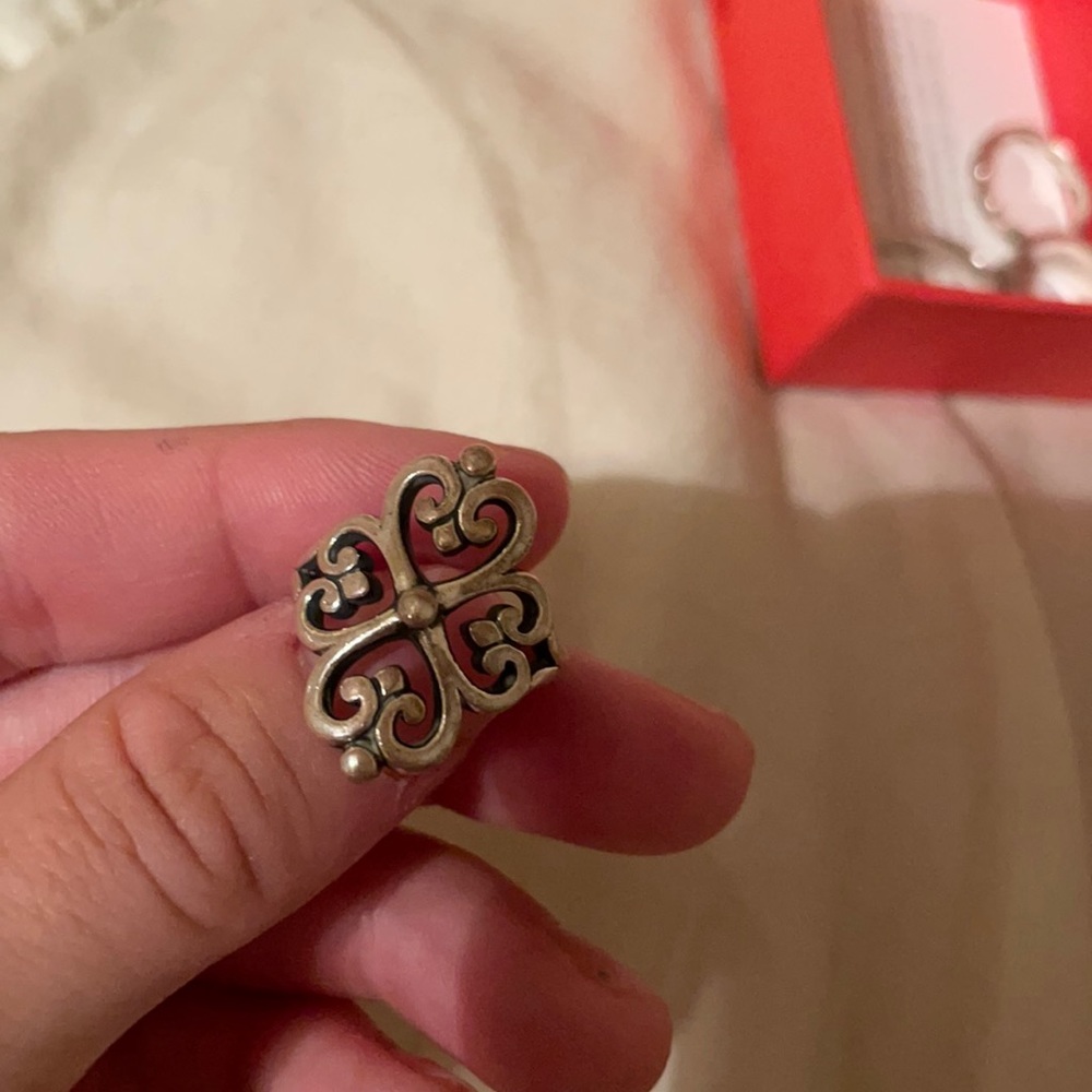 Adorned hearts ring